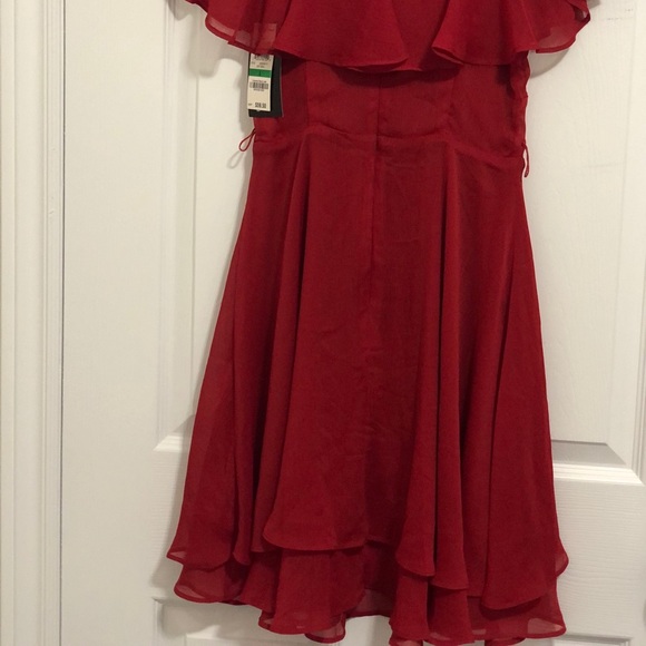 NEW Red Off the Shoulder Summer Mini Dress - Picture 2 of 4